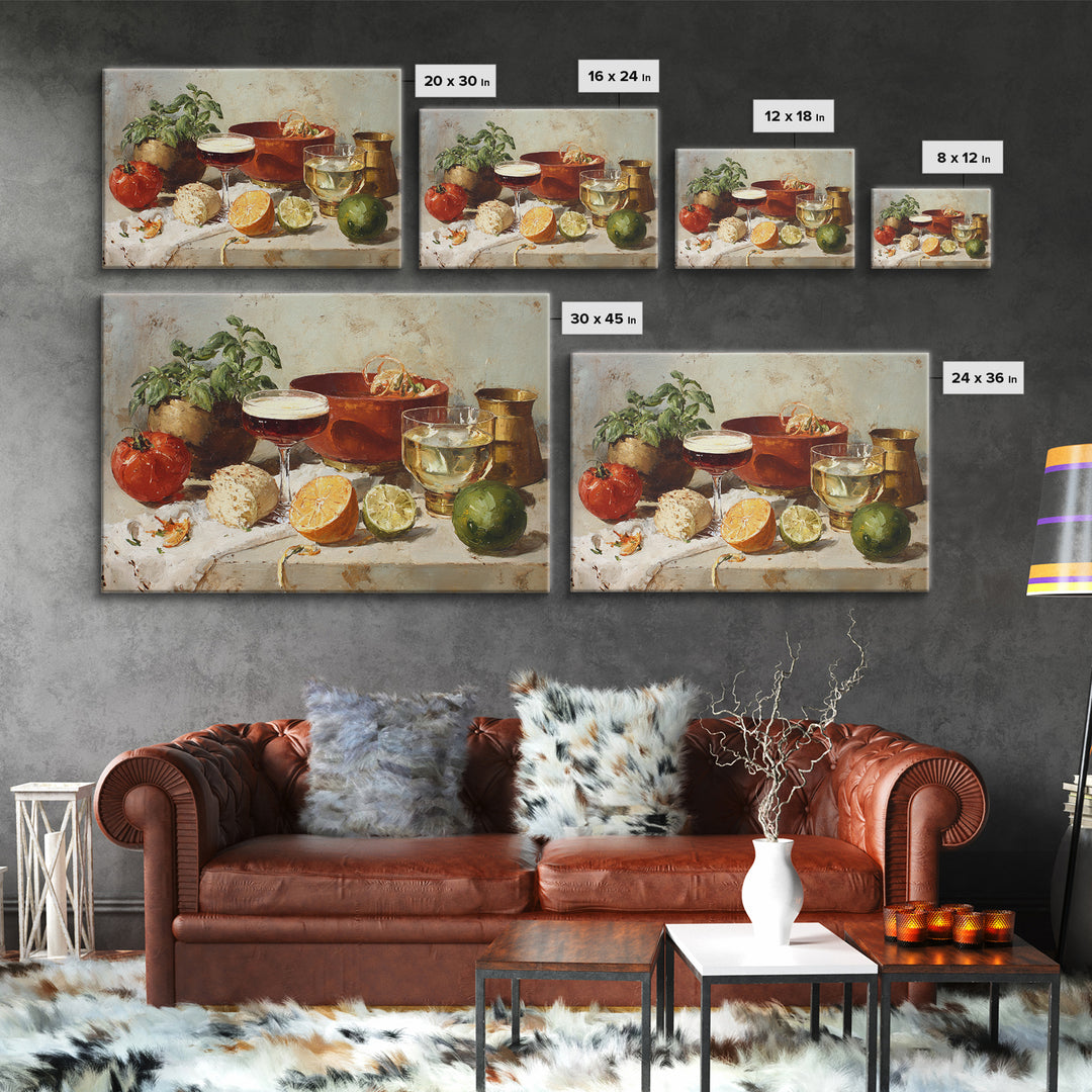 Espresso Martini Coffee Cocktail Still Life Canvas Print, Coffee Shop Art, Moody Wall Art, Cafe Decor, Fine Art, Cafe, CSA-3x2-21