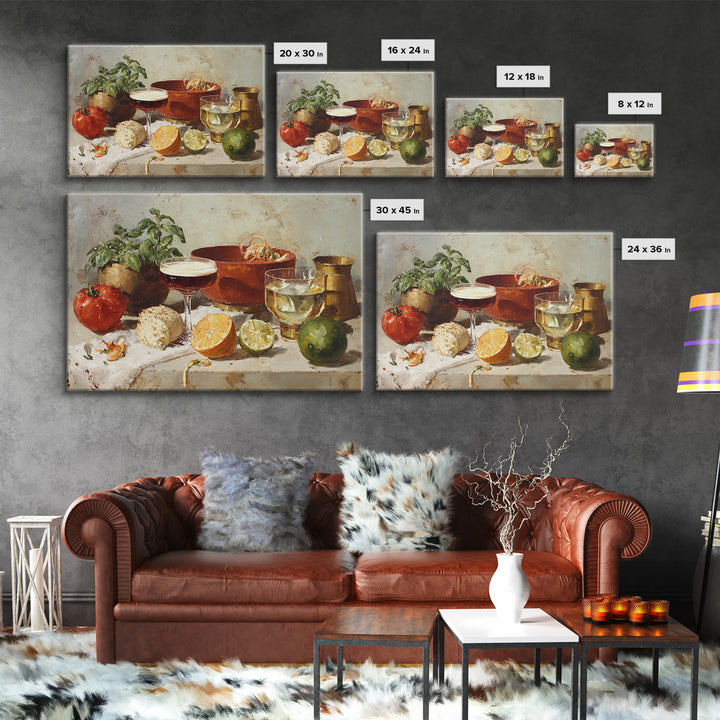 Espresso Martini Coffee Cocktail Still Life Canvas Print, Coffee Shop Art, Moody Wall Art, Cafe Decor, Fine Art, Cafe, CSA-3x2-21