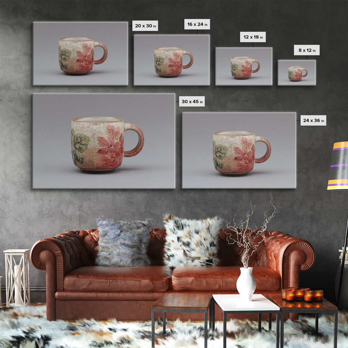 Espresso Cup with Rising Steam and Warm Canvas Print, Coffee Shop Art, Modern Decor, Cafe Decor, Fine Art, Cafe, Wall Decor, CSA-3x2-53