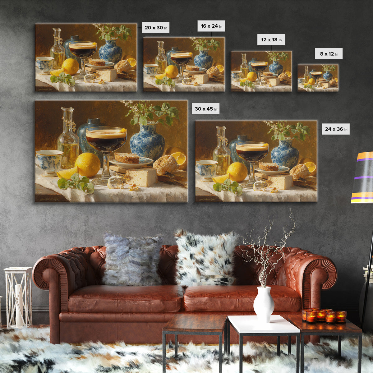 Espresso Martini Coffee Cocktail Still Life Framed Canvas Print, Coffee Shop Art, Gallery Decor, Cafe Decor, Fine Art, Cafe, CSA-3x2-69