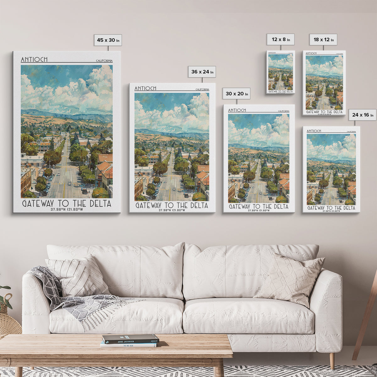 Antioch Travel Poster, Canvas Print, Retro Travel Poster, City Wall Art, Vintage City Poster, Gallery Wall Set, Vintage Travel Print