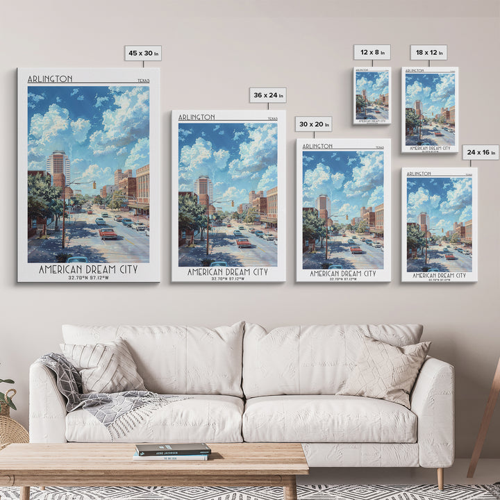 Arlington Travel Poster, Canvas Print, Travel Wall Decor, Minimalist Poster, City Travel Poster, Living Room Wall Art, Travel Prints