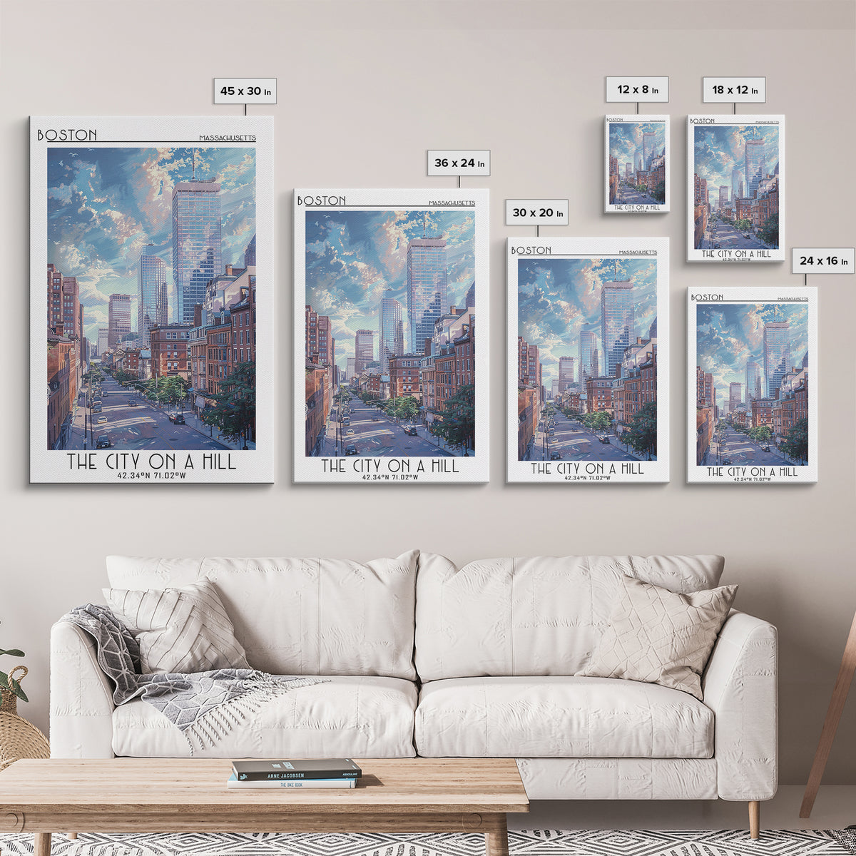 Boston Travel Poster, Canvas Print, Travel Wall Art, City Wall Art, Vintage Travel, Poster Art, City Travel Poster, Travel Art Print
