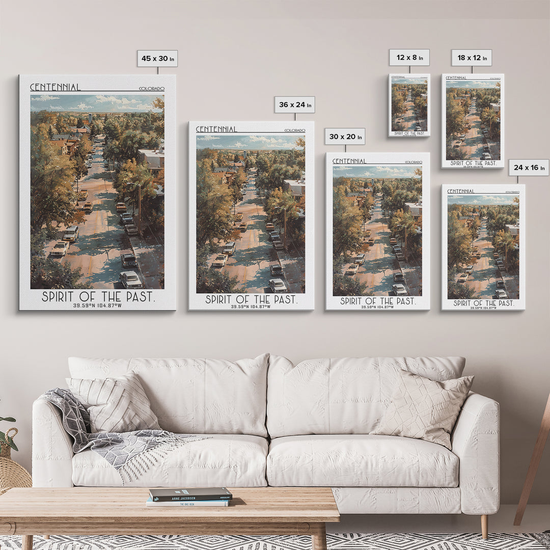 Centennial Travel Poster, Canvas Print, Retro Travel Poster, City Wall Art, Vintage Poster, Retro Travel Print, Living Room Wall Art