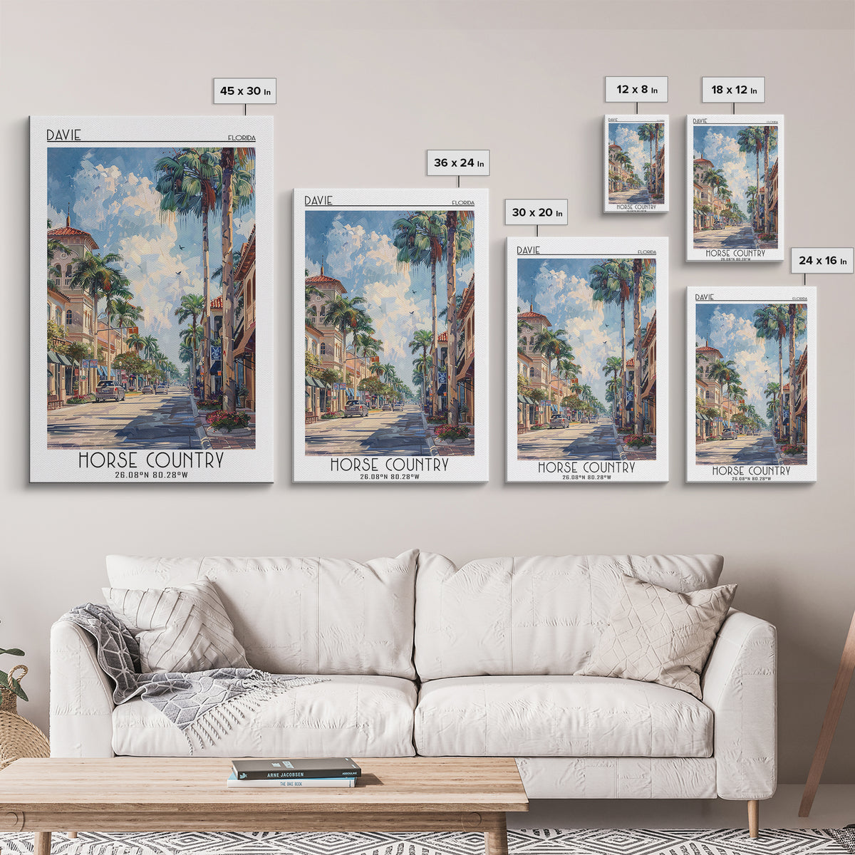 Davie Travel Poster, Canvas Print, Poster Print, Travel Wall Art, Travel Art Print, Living Room Wall Art, Home Decor, Retro Wall Art