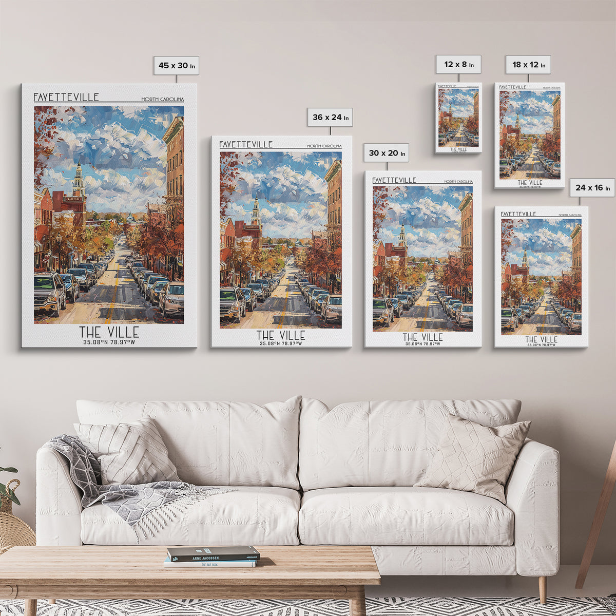 Fayetteville Travel Poster, Canvas Print, City Travel Poster, Travel Wall Art, Minimalist Poster, Vintage Travel, Vintage Travel Art
