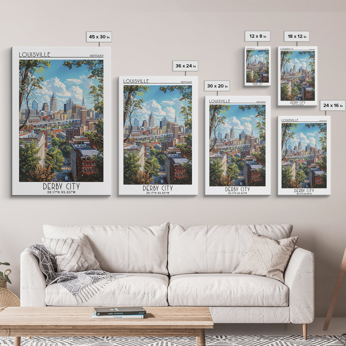 Louisville Travel Poster, Framed Canvas Print, Travel Wall Art, City Wall Art, City Travel Poster, Vintage Travel Art, Travel Prints
