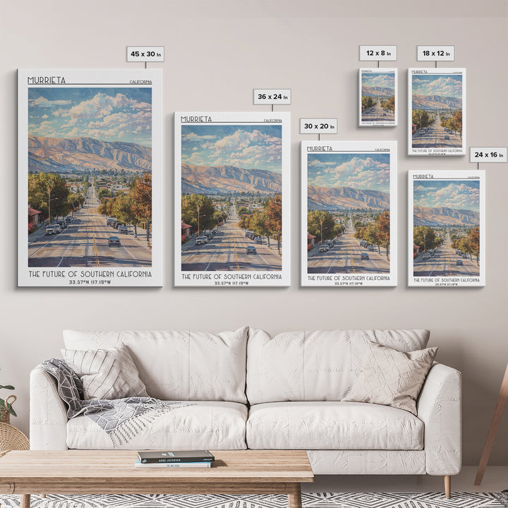 Murrieta Travel Poster, Canvas Print, Travel Wall Art, City Wall Art, Poster Art, Gallery Wall Set, Travel Prints, Travel Wall Decor