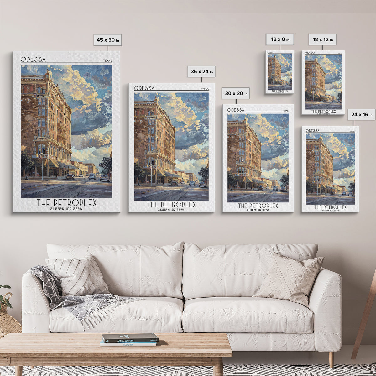 Odessa Travel Poster, Framed Canvas Print, Retro Travel Poster, City Wall Art, City Travel Poster, City Illustration, Retro Wall Art