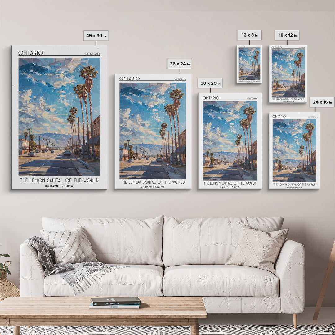 Ontario Travel Poster, Framed Canvas Print, City Travel Poster, Travel Wall Art, Gallery Wall Set, Travel Wall Decor, Fine Art Print