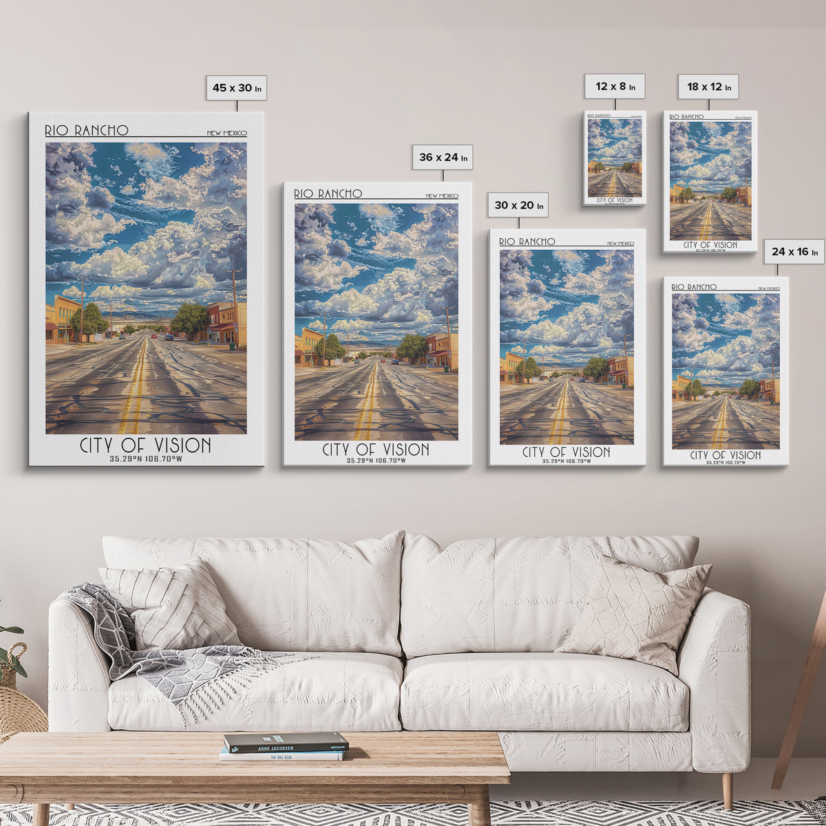 Rio Rancho Travel Poster, Canvas Print, Poster Print, Travel Wall Art, Travel Decor, Wall Art, Retro Travel Poster, Gallery Wall Set