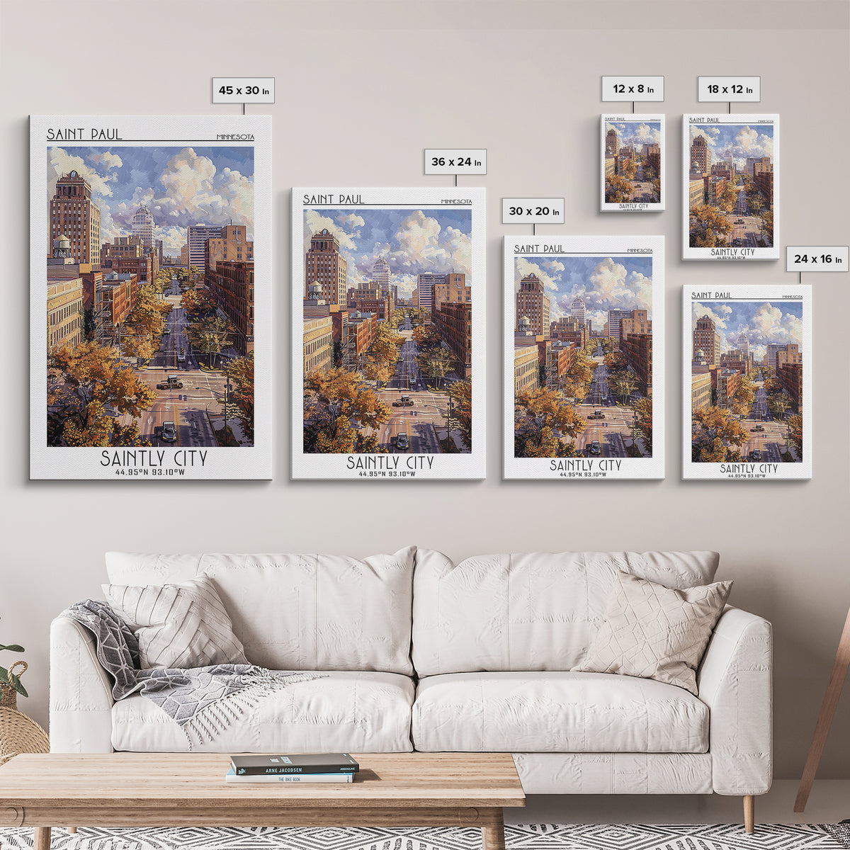 Saint Paul Travel Poster, Canvas Print, Travel Wall Art, City Wall Art, Vintage Travel Art, Travel Print, Art Print, Wanderlust Gift
