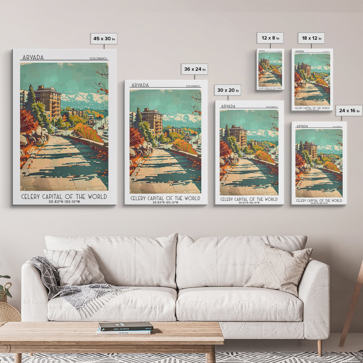Arvada Travel Poster, Framed Canvas Print, Retro Travel Poster, City Wall Art, Poster Print, Vintage City Poster, City Travel Poster