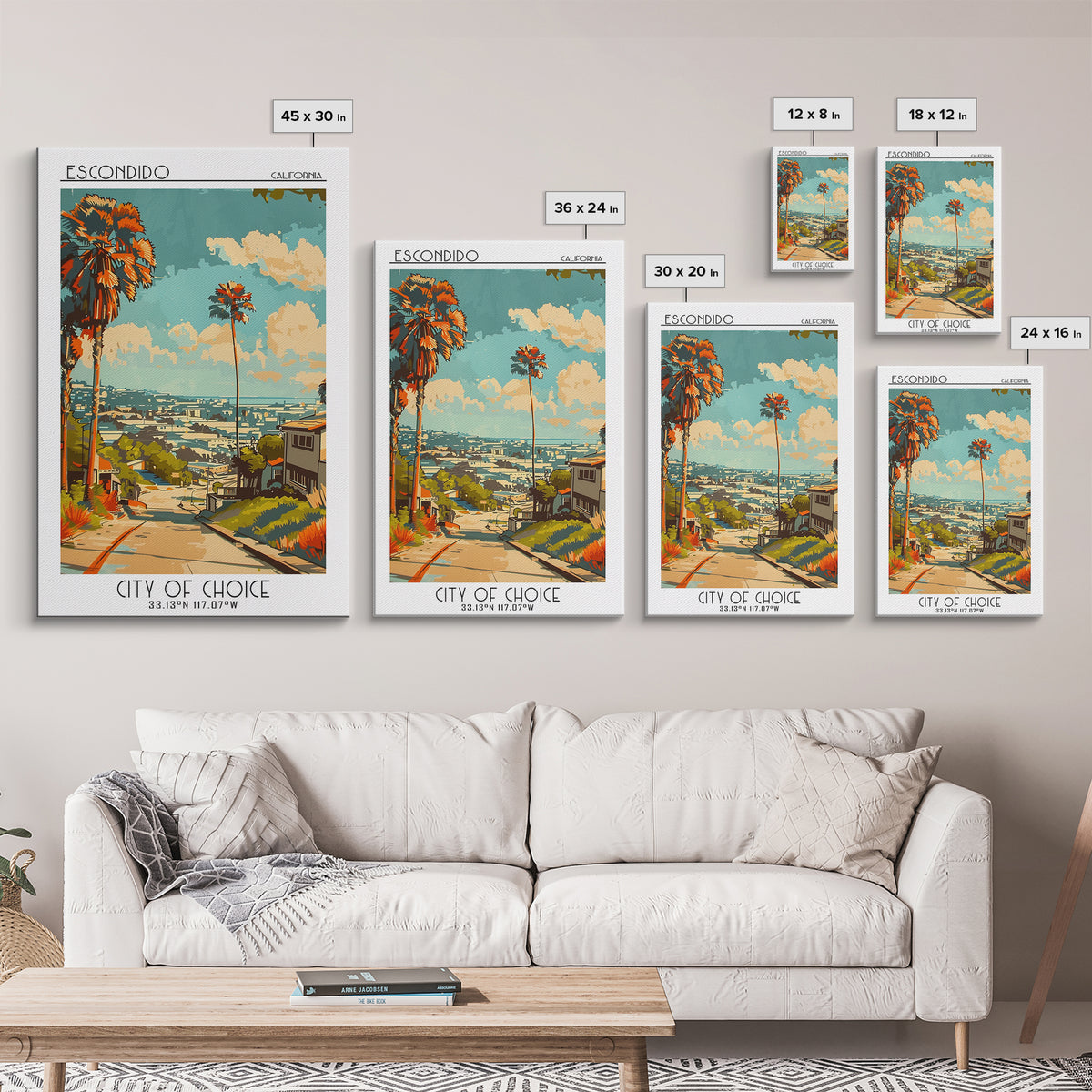 Escondido Travel Poster, Canvas Print, Poster Print, Travel Wall Art, Vintage Posters, Travel Posters, Fine Art Print, Landscape Art