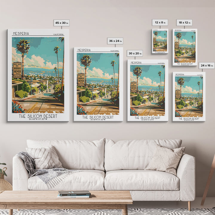 Hesperia California Travel Poster, Canvas Print, Poster Print, Travel Wall Art, Travel Print, Vintage Travel Art, City Travel Poster