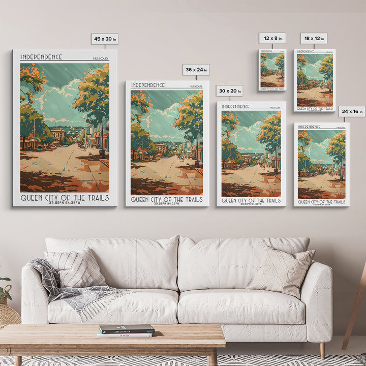 Independence Travel Poster, Canvas Print, City Travel Poster, Travel Wall Decor, Poster Art, Modern Wall Decor, Home Decor, Wall Art