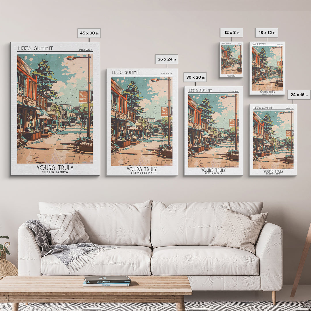 Lees Summit Travel Poster, Canvas Print, City Travel Poster, Travel Wall Art, Travel Posters, Wall Art, Retro Wall Art, Poster Print