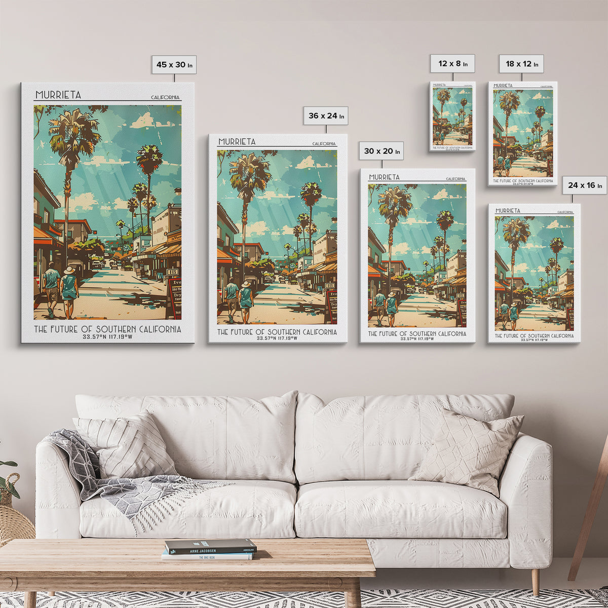 Murrieta Travel Poster, Canvas Print, City Travel Poster, Travel Wall Art, Vintage Travel Print, Gallery Wall Set, City Illustration