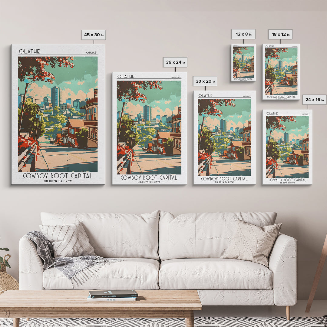 Olathe Travel Poster, Canvas Print, Travel Wall Art, City Wall Art, City Art Print, Wall Art, City Travel Poster, Vintage Travel Art