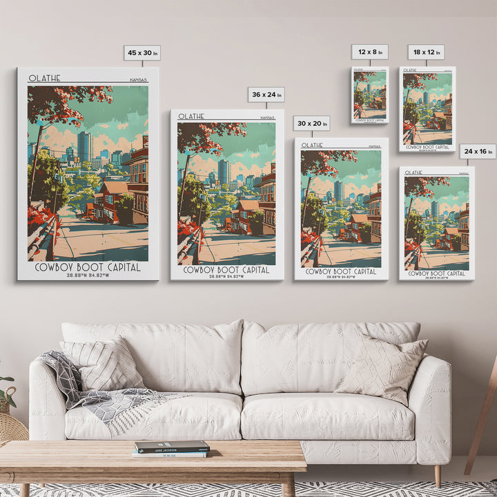 Olathe Travel Poster, Canvas Print, Travel Wall Art, City Wall Art, City Art Print, Wall Art, City Travel Poster, Vintage Travel Art