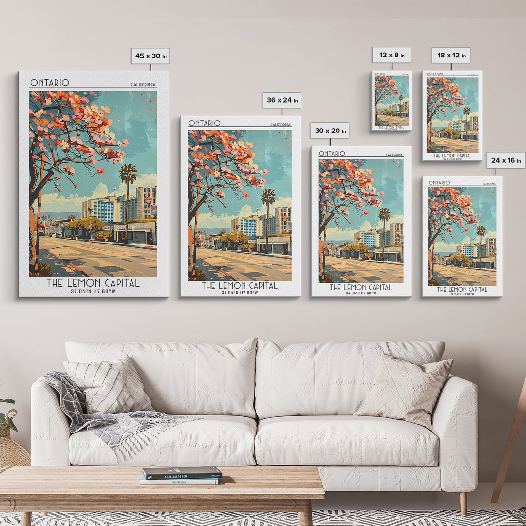 Ontario California Travel Poster, Canvas Print, City Travel Poster, Travel Wall Art, Vintage Travel Art, Poster Print, Landscape Art