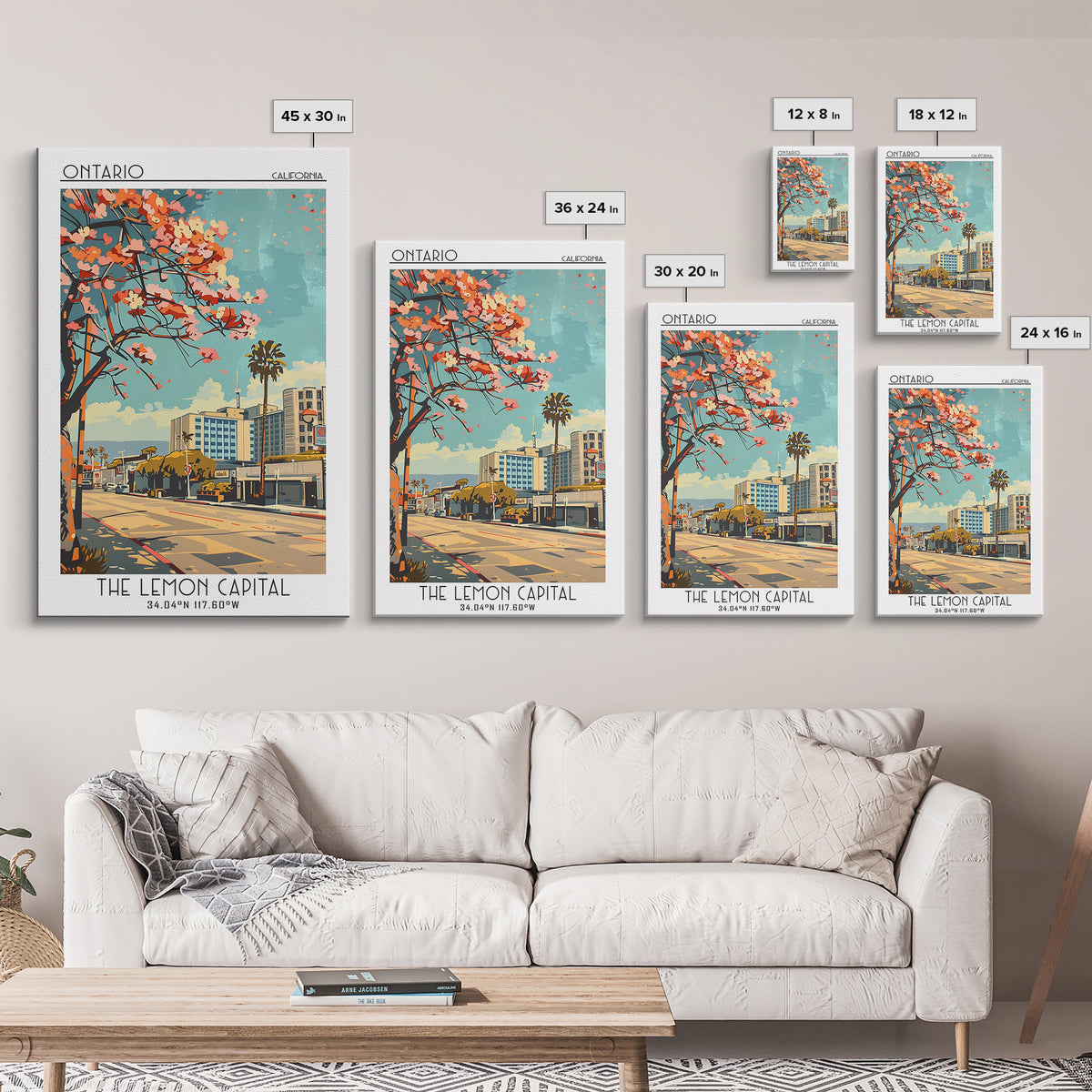 Ontario California Travel Poster, Canvas Print, City Travel Poster, Travel Wall Art, Vintage Travel Art, Poster Print, Landscape Art