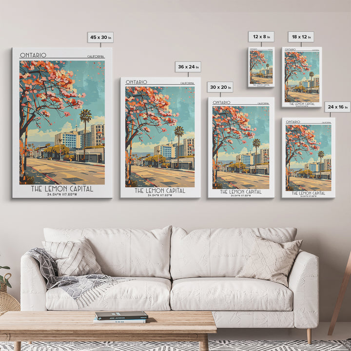 Ontario California Travel Poster, Canvas Print, City Travel Poster, Travel Wall Art, Vintage Travel Art, Poster Print, Landscape Art