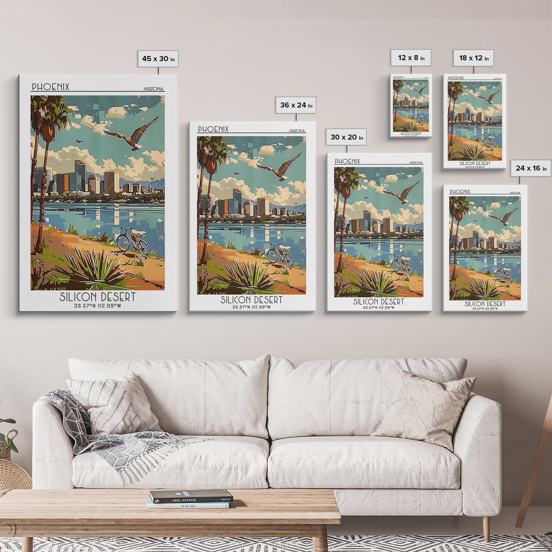 Phoenix Arizona Travel Poster, Canvas Print, City Travel Poster, Travel Wall Decor, Poster Art, Poster Print, Wall Art, Travel Print