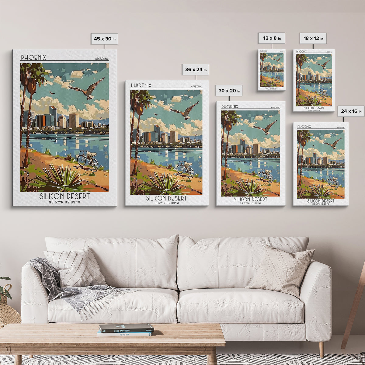 Phoenix Arizona Travel Poster, Canvas Print, City Travel Poster, Travel Wall Decor, Poster Art, Poster Print, Wall Art, Travel Print