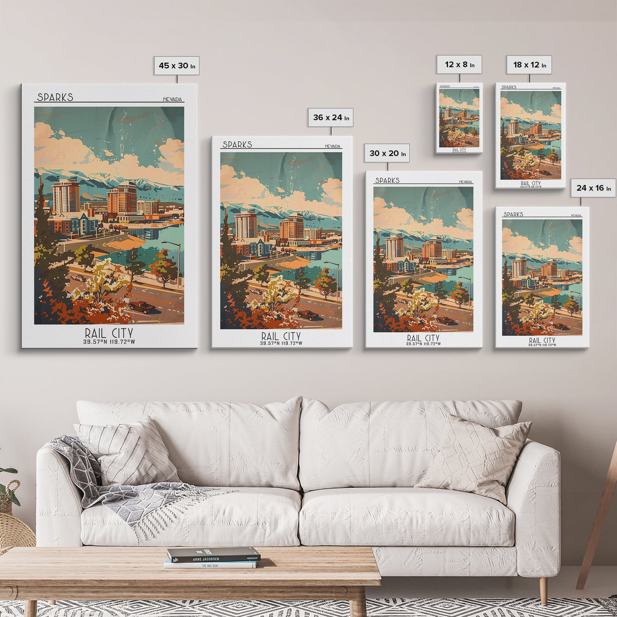 Sparks Travel Poster, Canvas Print, Retro Wall Art, Travel Print, City Wall Art, Colorful Wall Art, Retro Travel Print, Poster Print