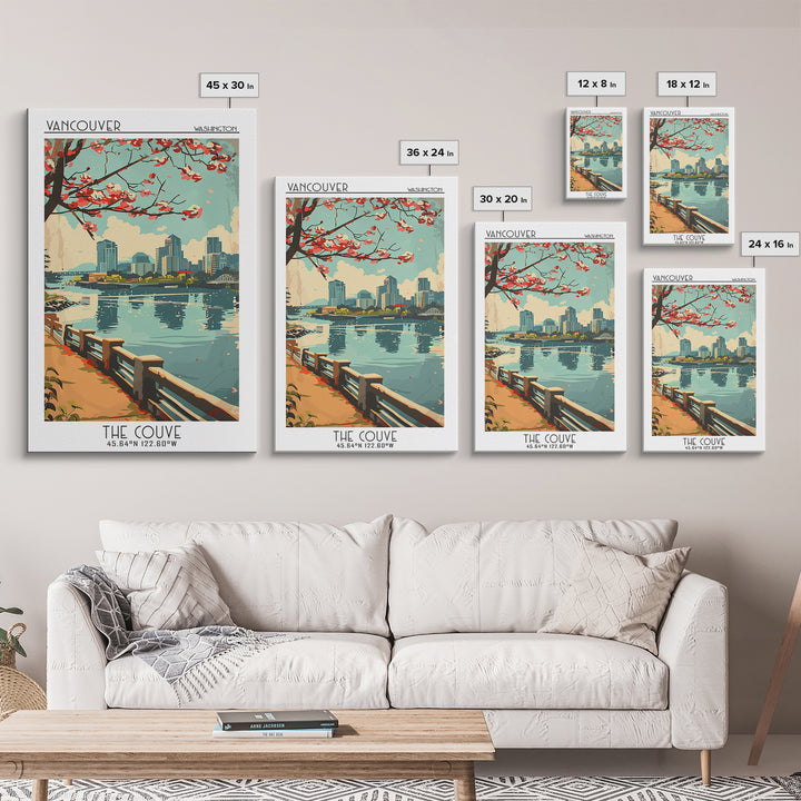 Vancouver Travel Poster, Canvas Print, Poster Print, Travel Wall Art, Home Decor, Home Office Decor, Poster Art, Retro Travel Poster