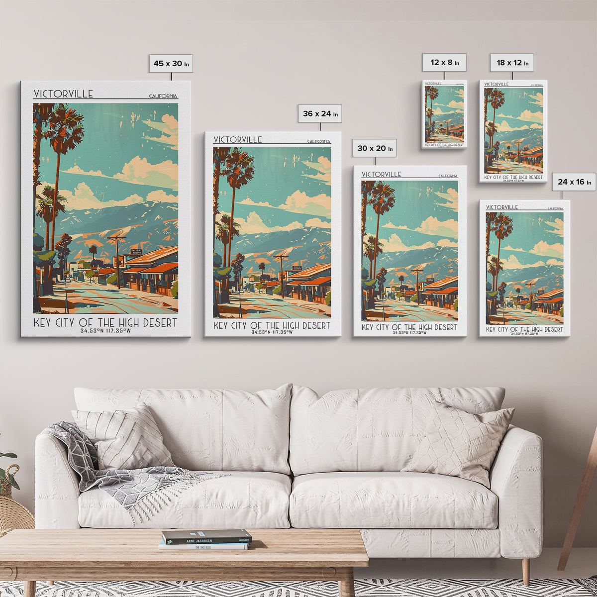 Victorville California Travel Poster, Canvas Print, Vintage Travel Print, City Wall Art, Poster Art, Travel Posters, Vintage Posters