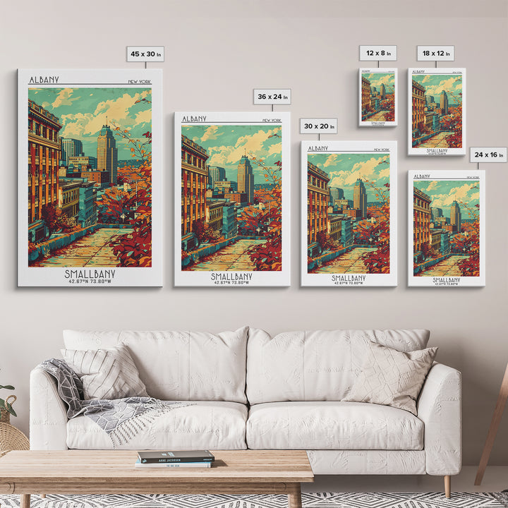 Albany Travel Poster, Canvas Print, Retro Wall Art, Travel Print, Landscape Art, Vintage Travel Print, Travel Posters, Travel Prints