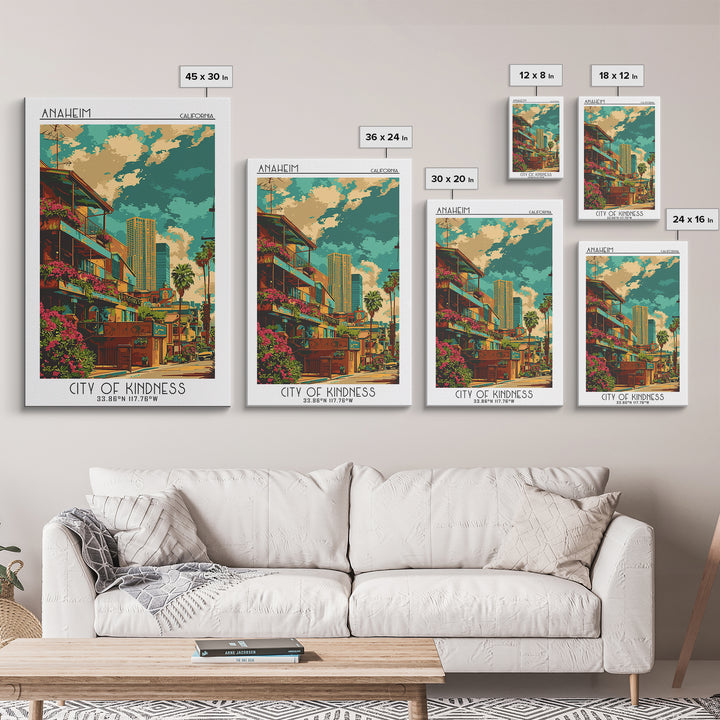 Anaheim Travel Poster, Canvas Print, Poster Print, Travel Wall Art, City Travel Poster, Fine Art Print, Travel Print, City Art Print