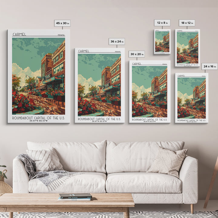 Carmel Travel Poster, Canvas Print, Retro Travel Poster, City Wall Art, Wanderlust Gift, Travel Posters, Poster Print, Landscape Art