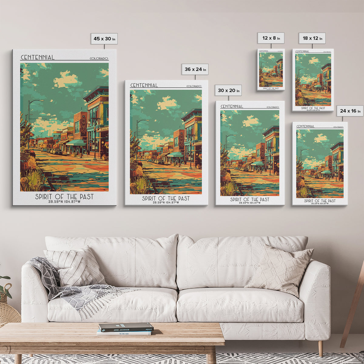 Centennial Travel Poster, Canvas Print, Travel Art Print, Modern Wall Decor, Gallery Wall Set, Retro Travel Print, Minimalist Poster