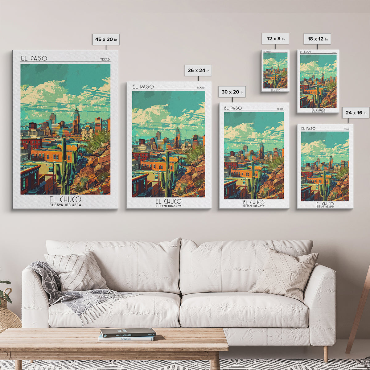 El Paso Travel Poster, Canvas Print, City Art Print, Travel Wall Art, Poster Print, Travel Wall Decor, Poster Art, Colorful Wall Art
