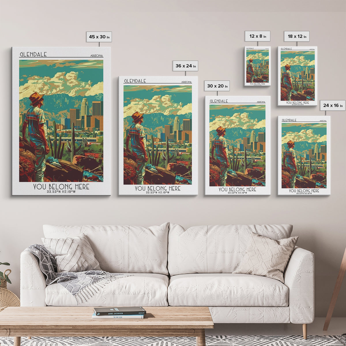 Glendale Travel Poster, Canvas Print, Vintage Travel Print, City Wall Art, Retro Travel Print, Vintage City Poster, Travel Art Print
