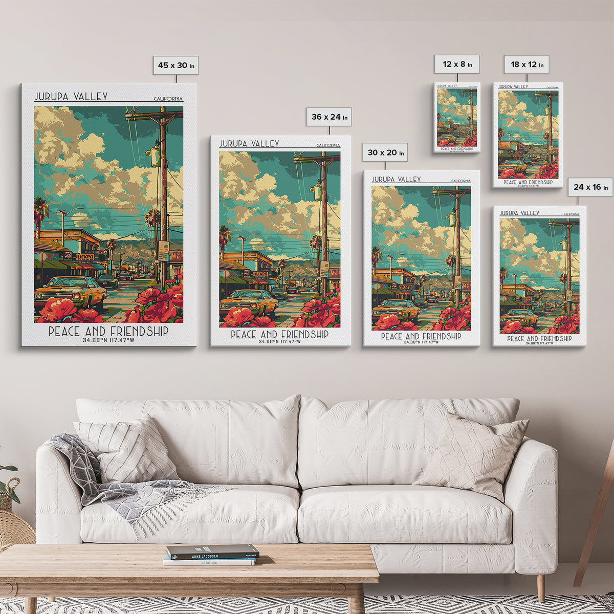 Jurupa Valley Travel Poster, Canvas Print, City Travel Poster, Travel Wall Art, Retro Travel Print, Modern Wall Decor, Landscape Art