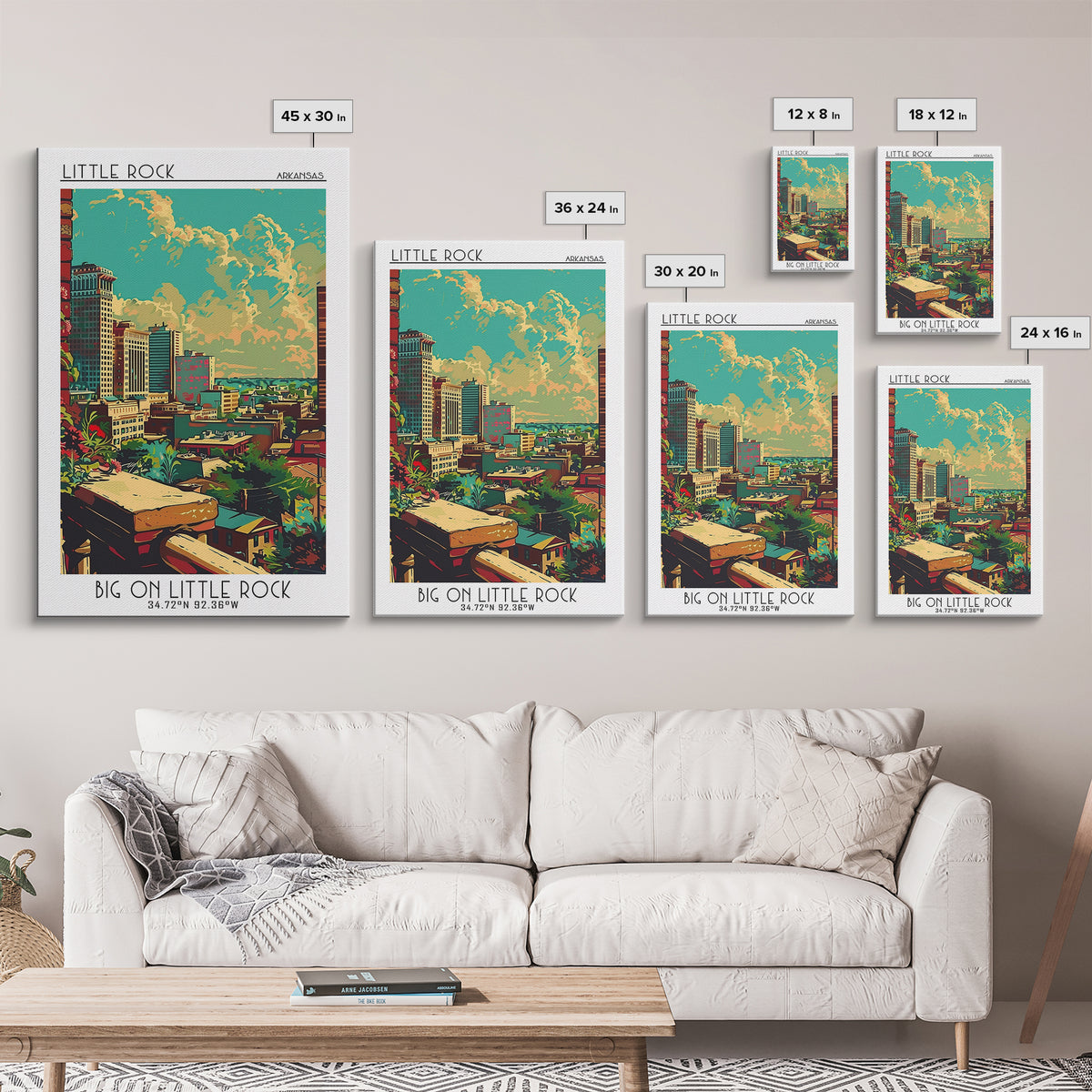 Little Rock Travel Poster, Canvas Print, City Travel Poster, Travel Wall Art, Retro Travel Poster, Retro Travel Print, Travel Prints