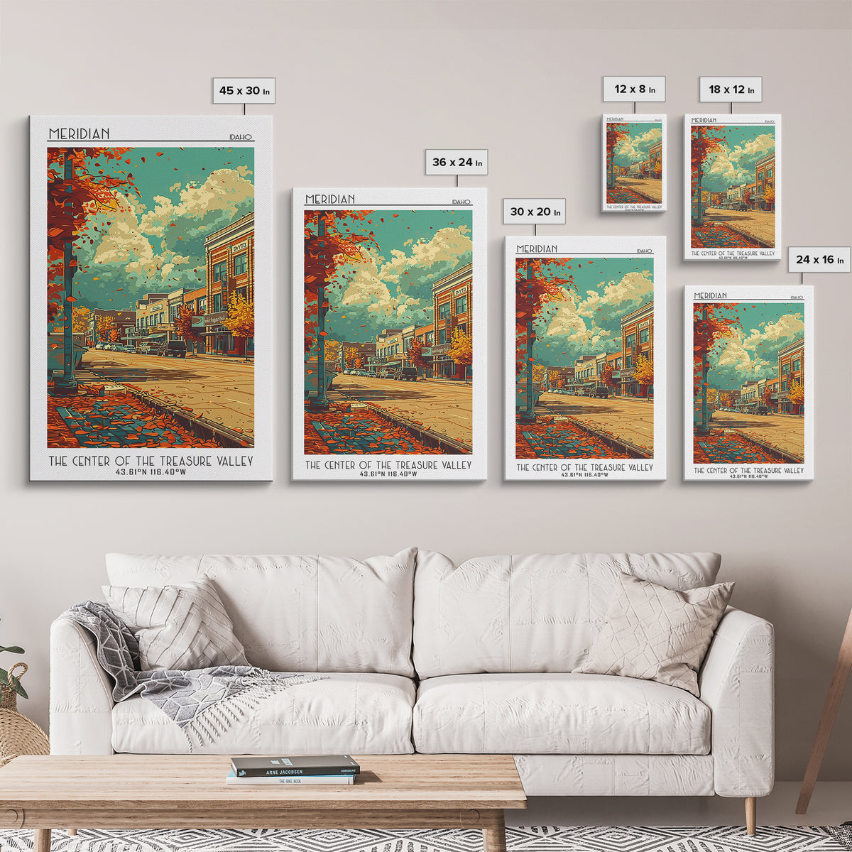 Meridian Travel Poster, Canvas Print, Vintage Travel Print, City Wall Art, Travel Art Print, Vintage City Poster, Vintage Travel Art