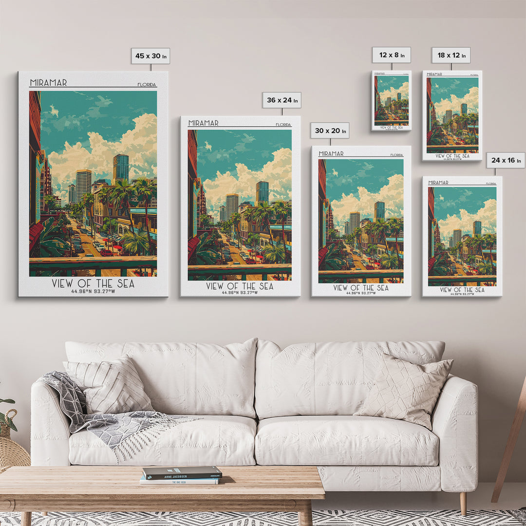 Miramar Travel Poster, Canvas Print, City Travel Poster, Travel Wall Art, Vintage Poster, Fine Art Print, Poster Art, Vintage Travel