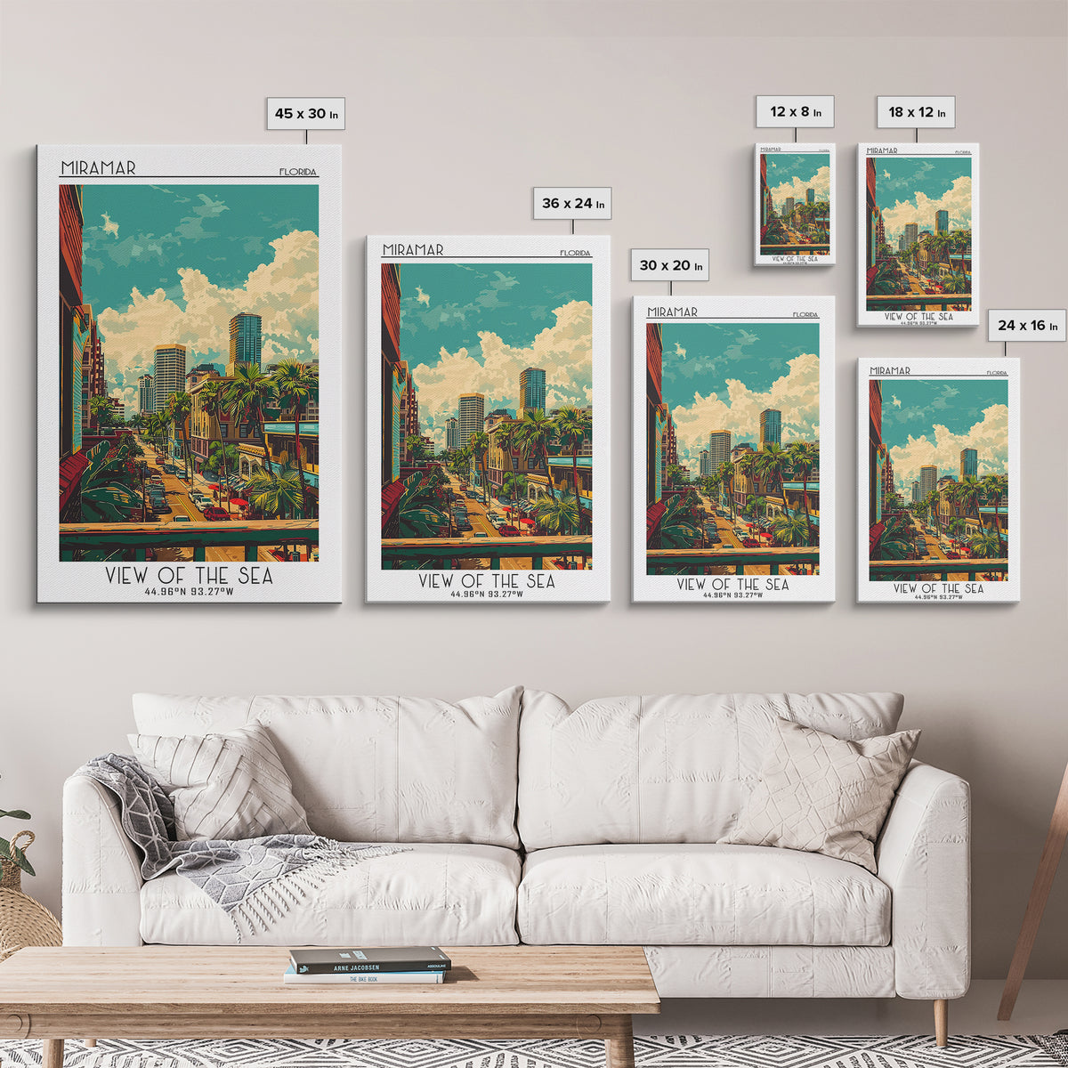Miramar Travel Poster, Canvas Print, City Travel Poster, Travel Wall Art, Vintage Poster, Fine Art Print, Poster Art, Vintage Travel