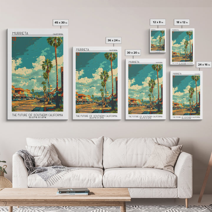 Murrieta Travel Poster, Canvas Print, City Travel Poster, Vintage City Poster, Travel Posters, Travel Wall Art, Vintage Travel Print