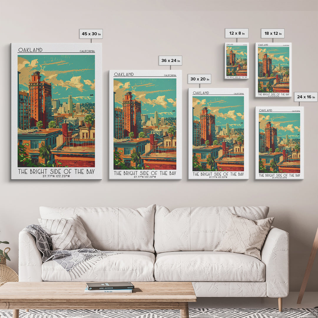 Oakland Travel Poster, Canvas Print, City Travel Poster, Travel Wall Art, Vintage Travel Art, Minimalist Poster, Retro Travel Poster
