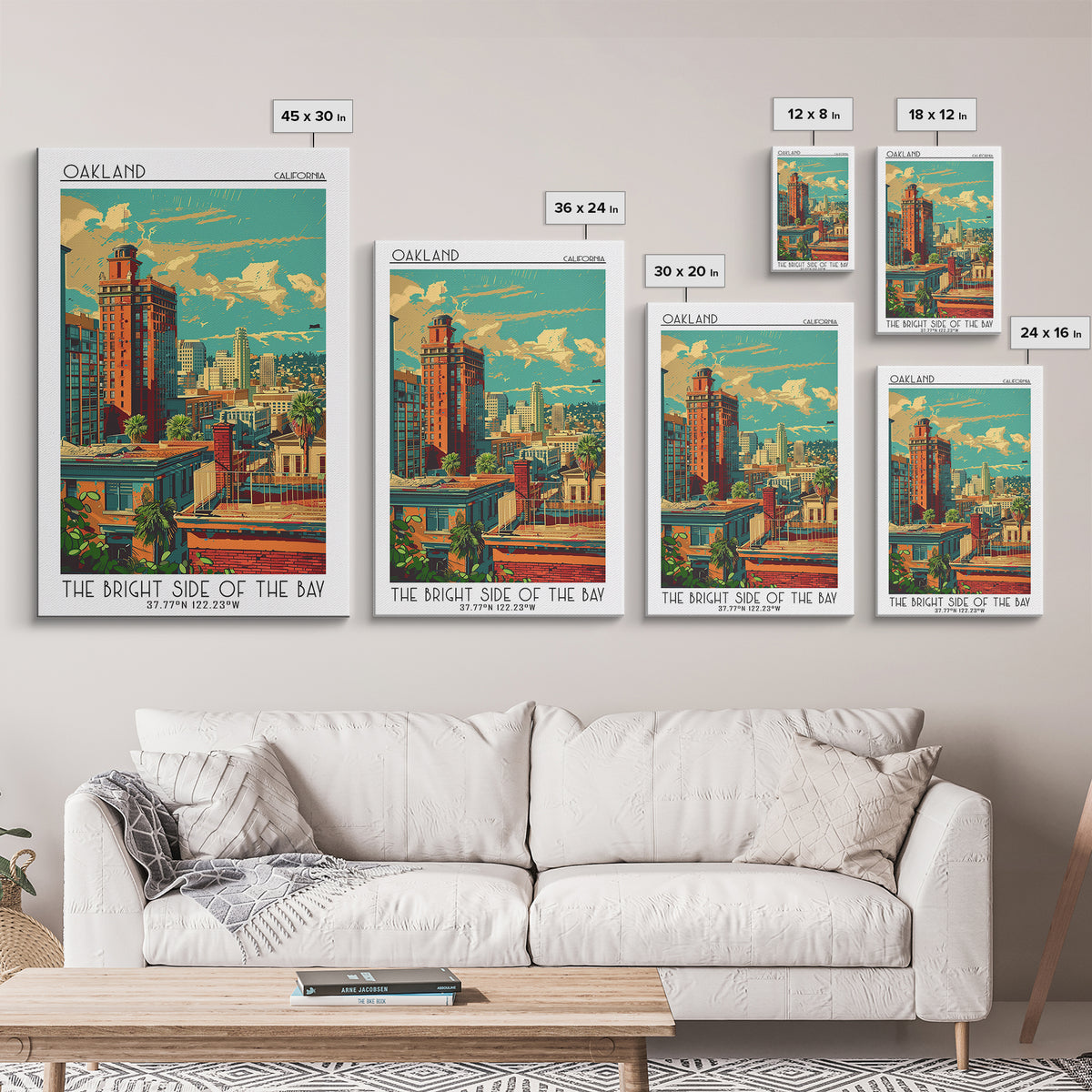 Oakland Travel Poster, Canvas Print, City Travel Poster, Travel Wall Art, Vintage Travel Art, Minimalist Poster, Retro Travel Poster