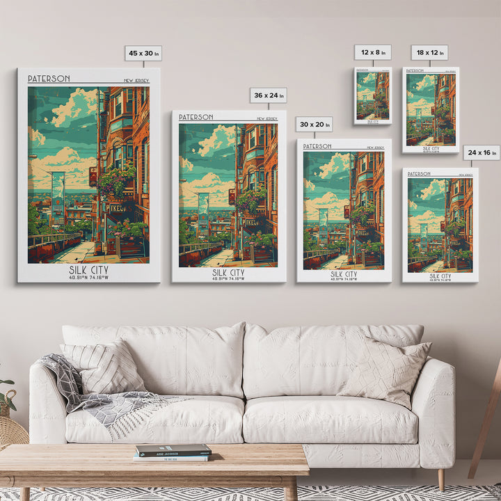 Paterson Travel Poster, Canvas Print, Travel Wall Decor, Minimalist Poster, Travel Wall Art, Travel Prints, Poster Art, Poster Print