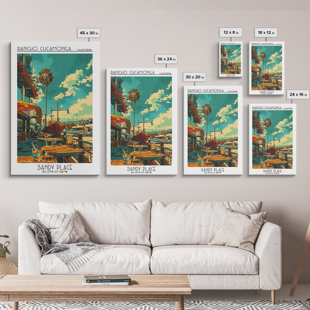 Rancho Cucamonga Travel Poster, Canvas Print, City Travel Poster, Travel Wall Decor, Poster Art, Mid Century Wall Art, Landscape Art