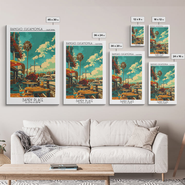 Rancho Cucamonga Travel Poster, Canvas Print, City Travel Poster, Travel Wall Decor, Poster Art, Mid Century Wall Art, Landscape Art
