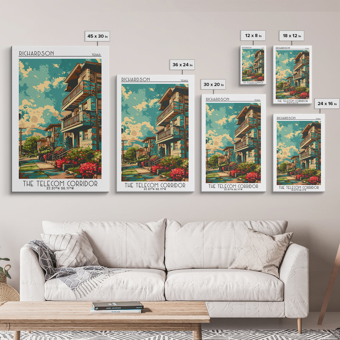 Richardson Travel Poster, Framed Canvas Print, Travel Prints, Landscape Art, Home Office Decor, Poster Art, Poster Print, Home Decor